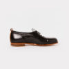 Handmade wholecut black leather shoes - rigth